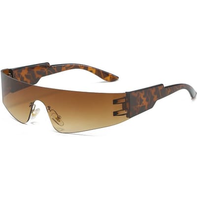 Lunettes De Soleil Monobloc Punk Multicolore Lunettes De Soleil Pour Homme Pour Femme Sans Monture Vision Wear Nouvelle Tendance Femme UV400 Lunettes De Soleil as picture