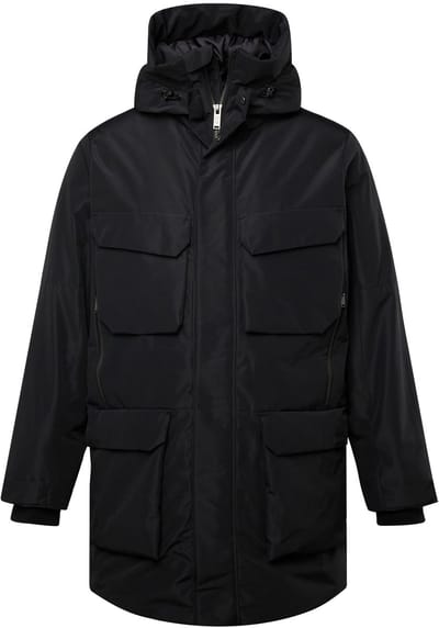 JP 1880 - Heren - Parka capuchon veel zakken - Zwart - Maat XL