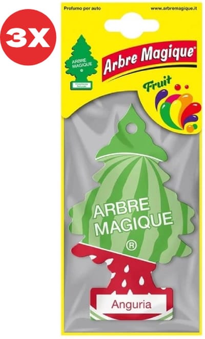 3 stuks Watermeloen Arbre Magique Geurboom luchtverfrisser voor in de auto Anguria – Car Parfum – Geurboompje – Geurbooster – Wonderboom – Geurverfrisser – Nieuwe Auto – Autogeur – Autoparfum – Geurblad