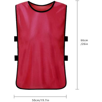 12-pack jerseys slabbetjes ademend volwassenen voetbal scrimmage trainingsvesten voor volleybal red
