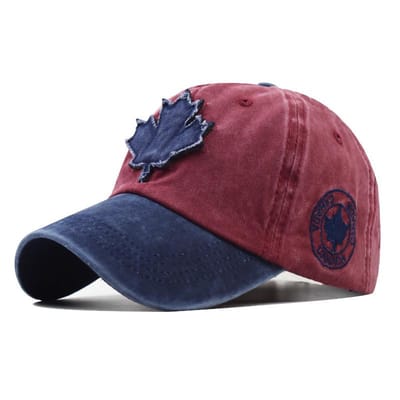 Canadees Esdoornblad Patroon Baseballpet Heren en Dames Eendenbek Petten Puur Katoen Veelzijdige Eendenbek Petten Adjustable brown