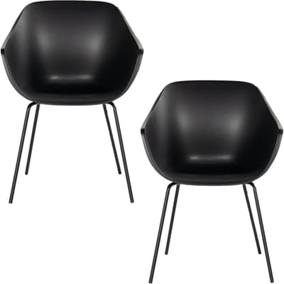 Hartman Eetkamerstoel Julia – Set van 2 - Max.125 kg  – 59 x 57 x 83 cm - Zwart