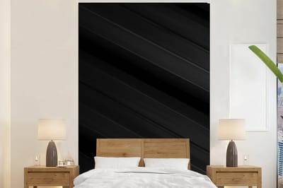 Behang - Fotobehang Zwart - Grijs - Design - Textuur - Breedte 200 cm x hoogte 300 cm