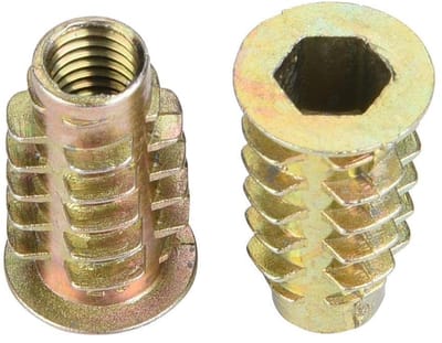 Dailygoods- Zeskantmoer M6 - 50 Stuks - Zinklegering - Hoge Hardheid - Zeshoekige Moeren - Voor Houten Meubels - Lange Levensduur