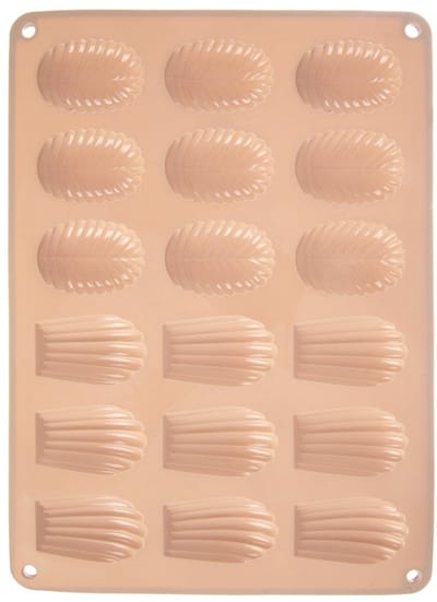 Koekjesvorm en Pralinevorm Silicone Beige 34x25x1 cm - Bakvorm - Chocoladevorm - Chocolade Vorm - Bakvorm - Fondant - Ijsklontjes - Praline - Snoep
