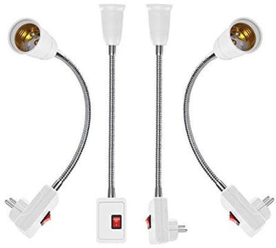4x E27 LED Wandlamp met Schakelaar - Flexibele Fitting voor Veilig en Comfortabel Gebruik