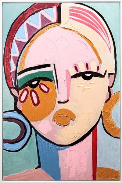 Schilderij vrouw modern 80x120cm