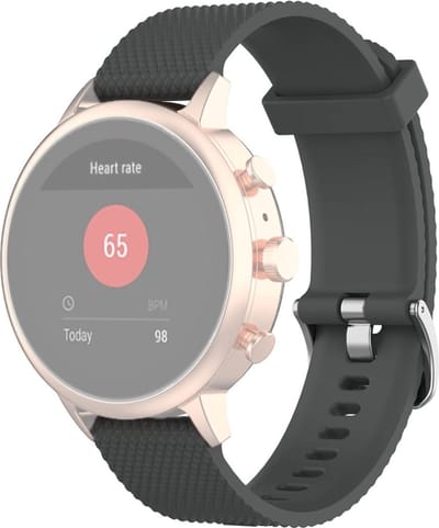 Siliconen bandje - geschikt voor Fossil Gen 5E / Gen 6 / Fossil Female modellen - grijs