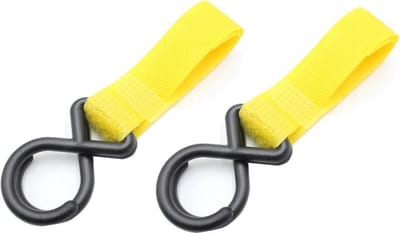 CHPN - Kinderwagenhaak - 2 Stuks - Geel - Tassenhaak - Tassenhanger - Buggyhaak - Accessoires voor Kinderwagens - Haaktas - Buggy