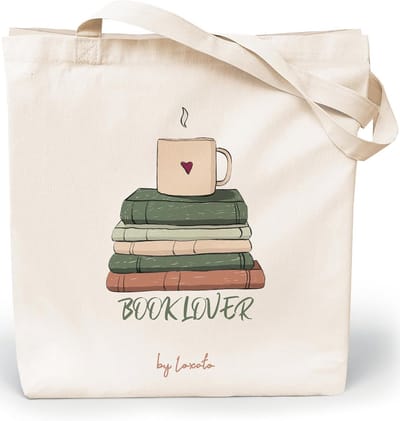 Stoffen tas voor dames - Herbruikbare katoenen schoudertas met lange handgrepen