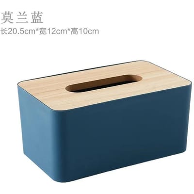 Houten deksel tissuebox Kleur desktop rechthoekig creatief reclamepapier doos woonkamer salontafel Auto servetdoos