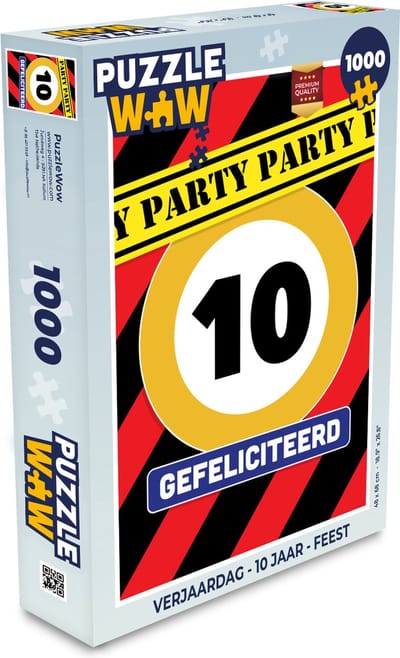 Puzzel Verjaardag - 10 Jaar - Feest - Legpuzzel - Puzzel 1000 stukjes volwassenen