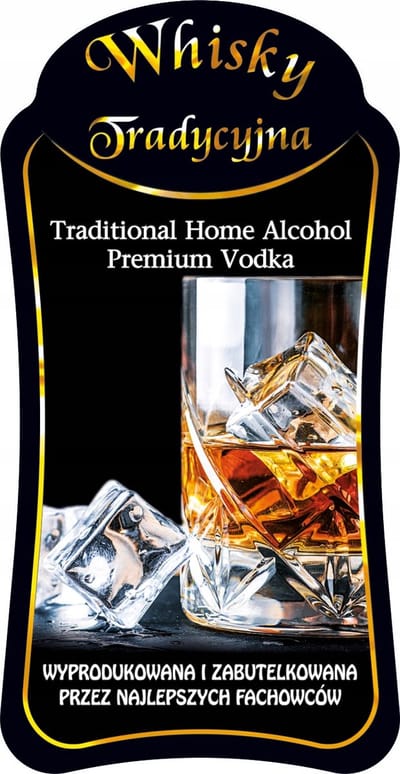 Bimberek WHISKY TRADYCYJNA - Decoratieve Fles - 500ml - Met Sierkoord en Dop