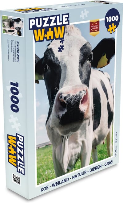Puzzel Koe - Weiland - Natuur - Dieren - Gras - Legpuzzel - Puzzel 1000 stukjes volwassenen