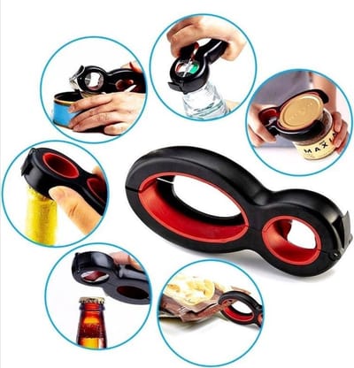 ***Multifunctionele Opener - 6-in-1 keuken hulp - Ouderen opener - Fles opener - Bier opener - Alles opener - Pot opener - Zak opener - Veiligheidszegels verwijderen - Doppen losdraaien van Heble® ***
