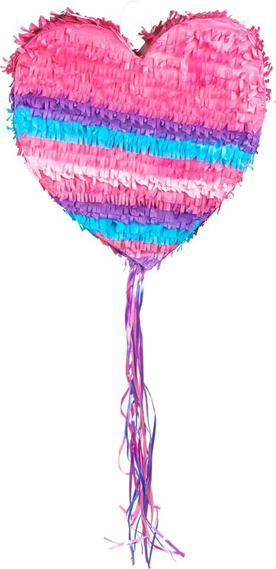 Boland - Trekpiñata Hart roze (L) L - Verjaardag, Kinderfeestje, Themafeest - Prinsen & Prinsessen