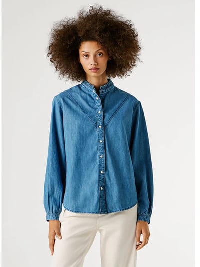 Pepe Jeans Pl3051203 Overhemd Met Lange Mouwen Blauw L Vrouw