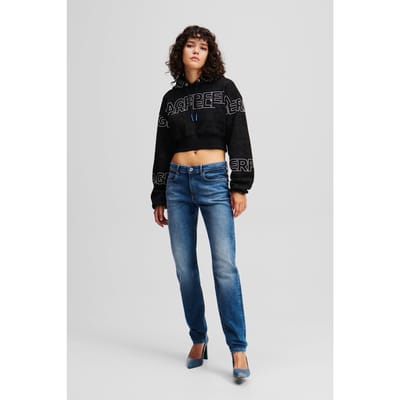 Karl Lagerfeld Washed Dark Blue Klj Mr Slim Denim Taglia: W24L30 | Jeans Slim Fit Outlet | Donna | Blu