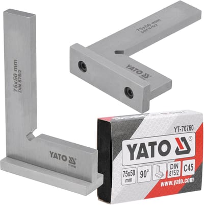 Yato Stalen Hoek 90° 75x50mm DIN 875/II met Voet