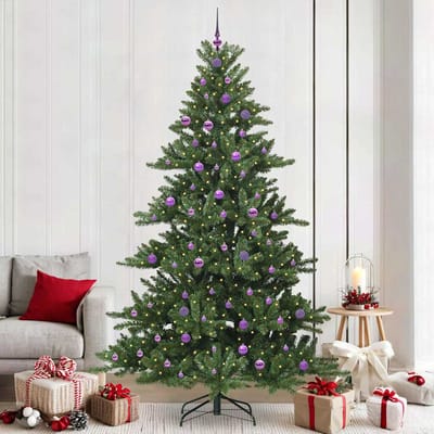 vidaXL - Kunstmatige - Hinged - Kerstboom - Groen - 240 - cm - PVC - en - Staal