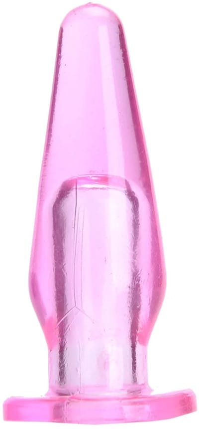 Roze zachte siliconen anale plug standaardmaat voor comfort en gemak
