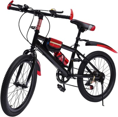 Kinder Mountainbike - Fiets voor kinderen - Buitenavonturen - Met bekerhouder en kompasbel - 20 inch - Rood