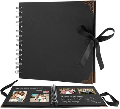 Dailygoods- Fotoboek DIY 20,5 x 20,5 cm - 40 Pagina's - Hardcover - Lichtgewicht - Vlekbestendig - 360° Spiraalbinding - Scrapbook