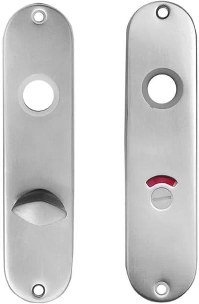 Avenue Badkamerslot Wc-slot Slotenbeslag Langschild Ovaal - Aluminium - 63/8mm