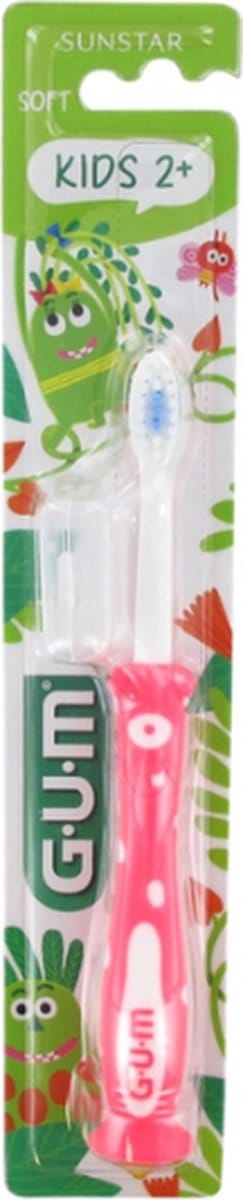 2 x GUM Kids Tandenborstel (2+ jaar) Roze/Paars