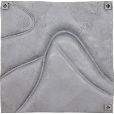 PTMD Wandpaneel Gihan - 70x5x70 cm - Aluminium - Zilver