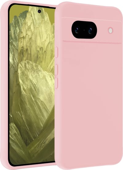 Hoesje - Geschikt voor Google Pixel 8a - Sterk & Shockproof - Hoes Cover - Siliconen Case - Telefoonhoesjes - Lichtroze