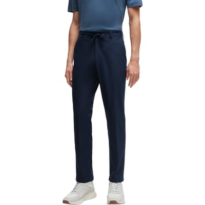Boss Heren Genius casual chino met rechte pijpen (Donkerblauw)