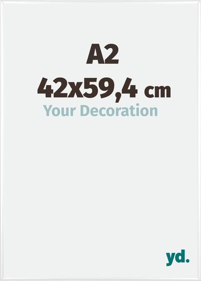 Your Decoration - Fotolijst A2 42x59,4 cm - Aluminium - Wit Hoogglans - Kent
