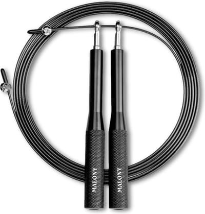 Malony Springtouw Verstelbaar – Speed Rope voor Volwassenen en Kinderen – Zwart