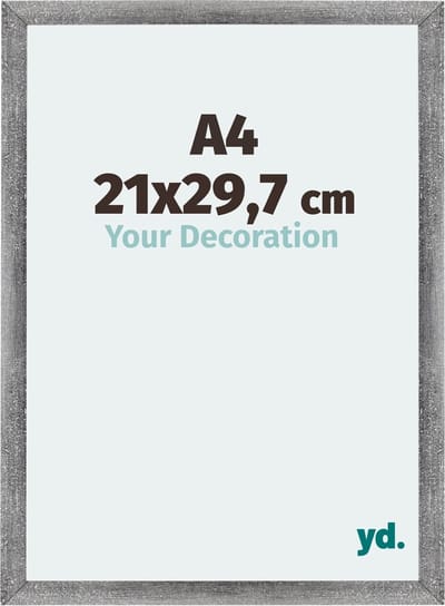 Your Decoration - Fotolijst A4 21x 29,7 cm - MDF - Grijs Geveegd - Mura