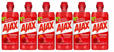 Ajax - Allesreiniger - Mediterranean - Tonen van Rode Bloemen - 1L x 6 flessen