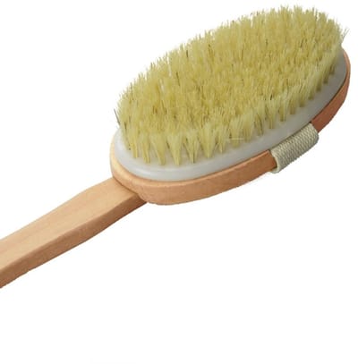 Lichaamsborstel lang - 43cm - Exfoliërend - Rugborstel - Douche- bad- en massageborstel - Rugscrubber - Hout - Duurzame borstel - Jonyx