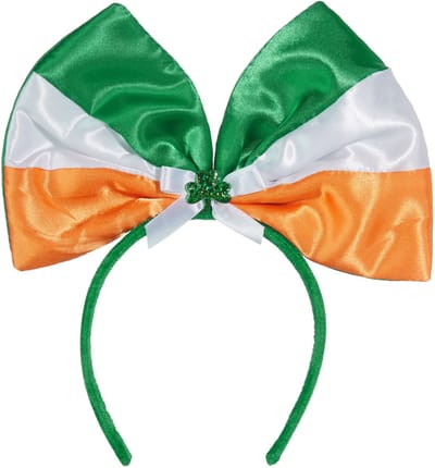 dressforfun - St. Patrick’s Day Hoofddeksel strik in Ierse kleuren - verkleedkleding kostuum halloween verkleden feestkleding carnavalskleding carnaval feestkledij partykleding - 302548