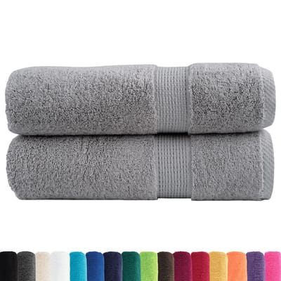 vidaXL - Handdoeken - SOLUND - 2 - st - 600 - g/m² - 50x100 - cm - grijs