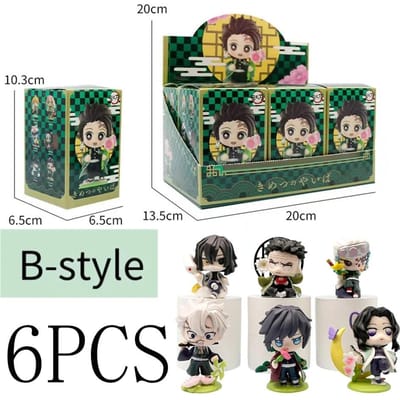 Demon Slayer Kimetsu no Yaiba Q Versie Figuur Blind Box Set 12 Stijlen Anime Karakters Verzamelfiguren Poppen Perfect Cadeau