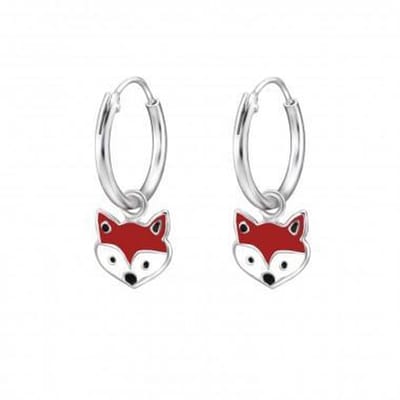 WeLoveSilver - kinderoorringen zilver - vos fantasiehanger