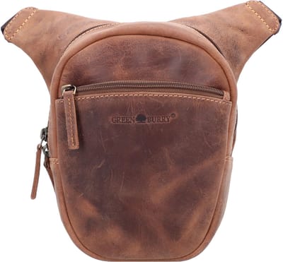 GREENBURRY gordeltas schoudertas Vintage Biker Legbag Brown bruine