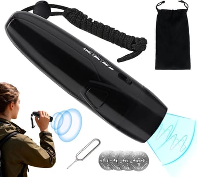 Elektrisch Alarm - Veiligheidshoorn Waarschuwing - Outdoor Noodgeval - Hoge Decibel Output - Ca 135 cm - Zwart