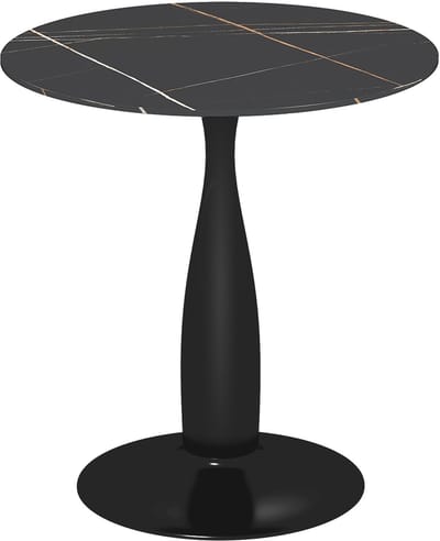 HOMCOM-Esstisch-MDF, Stahl-70L x 70B x 74H cm-Schwarz