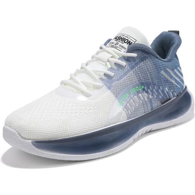 Nieuwe hardloopsneakers Lente Vliegend geweven Ademend mesh Herenschoenen Heren Casual Alles-match Trendy schoenen Daddy shoes 44 gray