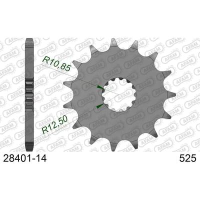 Stalen motortandwiel voor Afam 525 14 dents