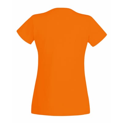 Fruit of the Loom Dames/vrouwen Lady-Fit Valueweight Short Sleeve T-Shirt (Pak van 5) (Oranje)