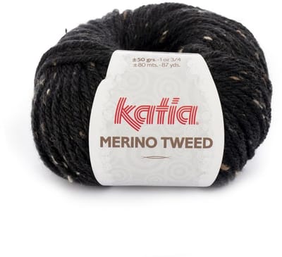 Katia Merino Tweed - 309 zwart - Merinogaren
