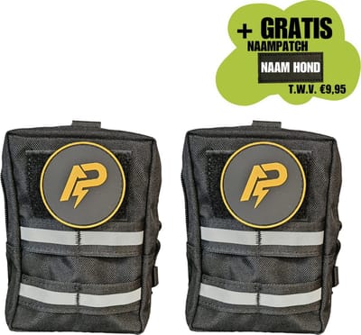 Opbergtasje voor hondentuig – Reflecterend – 2 Stuks – MOLLE-systeem – Universeel formaat