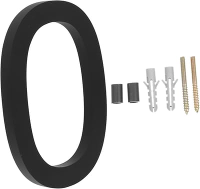 Huisnummer Decoratief - Voordeur Bordje - Adres Aangeven - Weerbestendig Metaal - 12.5 cm - Zwart